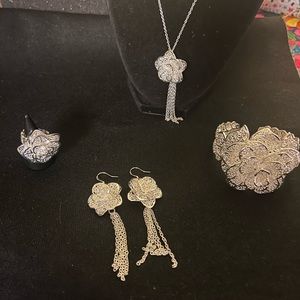 S925 silver filled jewelry set